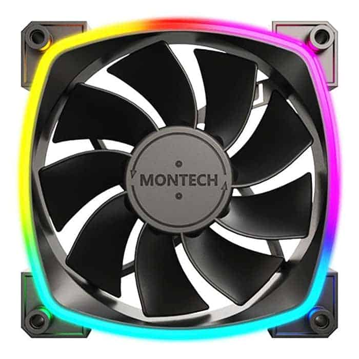 (image for) Montech RX120 PWM Black 120mm Reversible ARGB Case Fan